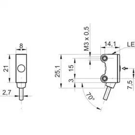 Оптический датчик Baumer O200.ER-GD1E.72CV/H006_T003