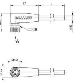 Разъем с кабелем Balluff BCC M323-0000-10-001-VX8334-020