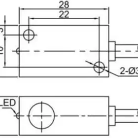 Индуктивный датчик LANBAO LE16SF02DNO