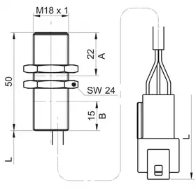 Индуктивный датчик расстояния Baumer IR18V.D08L-F50.UA1Z.9BDU/0035_A002_E010