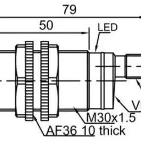 Емкостной датчик LANBAO CR30SCN22DNRY-E2