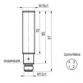 Индуктивный датчик ТЕКО ISB AC42A-43P-8-LZS4