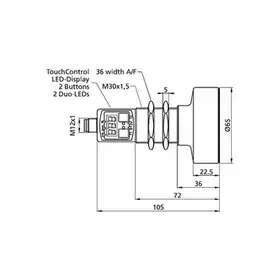 Ультразвуковой датчик расстояния Microsonic vnp-600/IU/TC