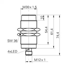 Индуктивный датчик Baumer IFRM 30P1101/S14L