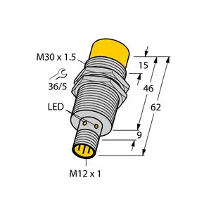 Индуктивный датчик TURCK NI30U-M30-VP44X-H1141