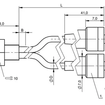 Оптоволоконный кабель Balluff BFO D22-XB-LB-EAK-15-SA1-02