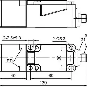 Индуктивный датчик LANBAO LE40XZSF20DPRY-E2