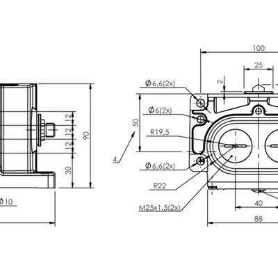 Блочный выключатель Balluff BNS 819-D04-D12-100-10-FE-S80S