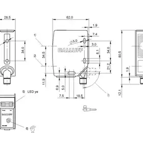Оптический датчик Balluff BOS 50K-NA-RH12-S4