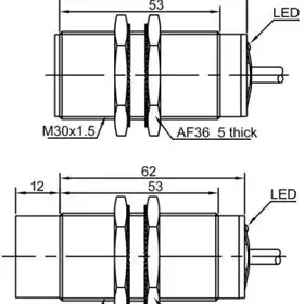 Индуктивный датчик расстояния LANBAO LR30XCN15LIUM