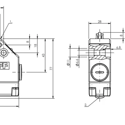 Одиночный выключатель Balluff BNS 813-FL-60-183-FD