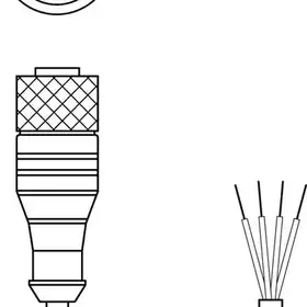 Разъем с кабелем Leuze Electronic KD U-M12-4A-V1-100-DP