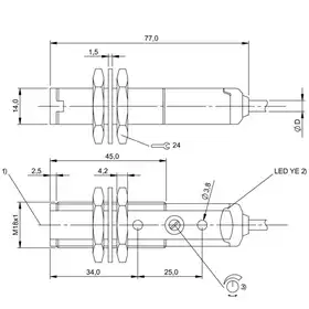 Оптический датчик Balluff BLE 18KF-PA-1LT-C-02