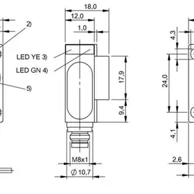 Ультразвуковой датчик Balluff BUS R06K1-PPX-12/070-S75G