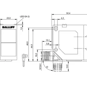 Оптический датчик Balluff BOS 23K-PA-RR10-SA1-S4S