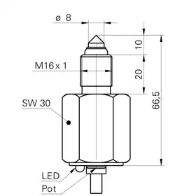 Оптический датчик уровня Baumer FFAM 16PTD1002/L