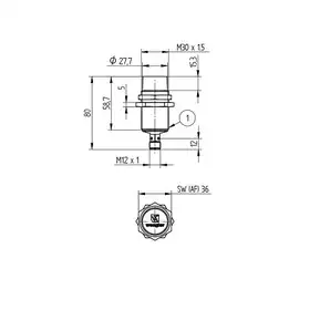 Индуктивный датчик Wenglor I30H014