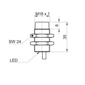 Индуктивный датчик Baumer IR18.P15S-N35.PC1Z.7BCV