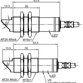 Оптический датчик LANBAO PR18G-BC40DNC