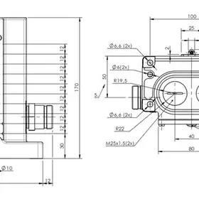 Блочный выключатель Balluff BNS 813-D10-R12-100-10-02-FD-S90S