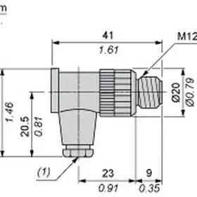 Разъем Telemecanique XZCC12MCP42B