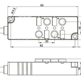 Распределительная коробка для датчиков LANBAO DB080403-2-07N