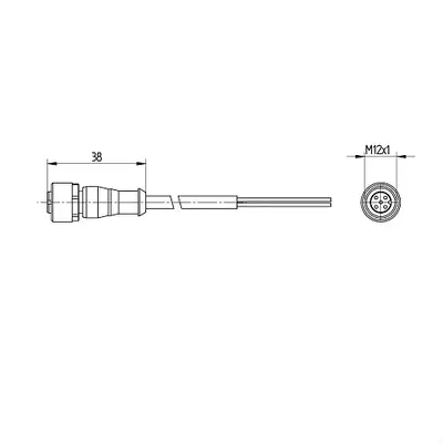Разъем с кабелем Wenglor S23-5M