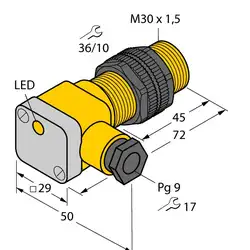 Индуктивный датчик TURCK NI15-P30SK-Y1X