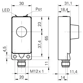 Ультразвуковой датчик Baumer UNDK 30N1703/S14