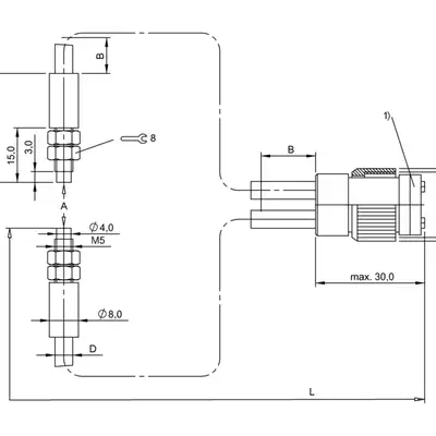 Оптоволоконный кабель Balluff BFO 18A-LAA-UZG-20-1