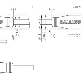 Соединительный кабель Balluff BCC M425-M414-3A-304-EX44T2-030-C008