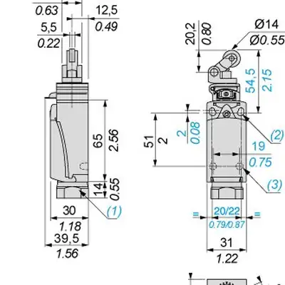 Kонцевой выключатель Telemecanique XCPR2121G13