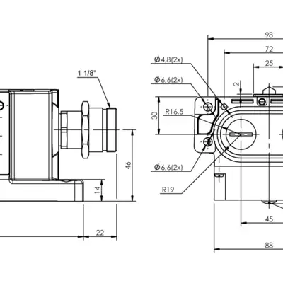 Блочный выключатель Balluff BNS 819-D03-D12-62-10-FD-S90R