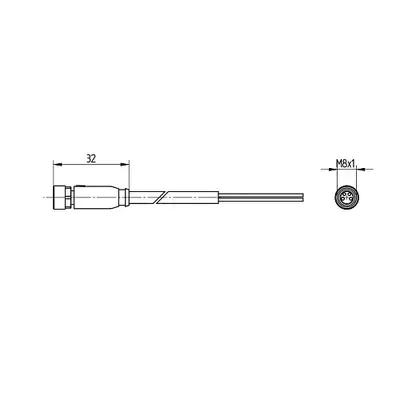 Разъем с кабелем Wenglor S61-5M