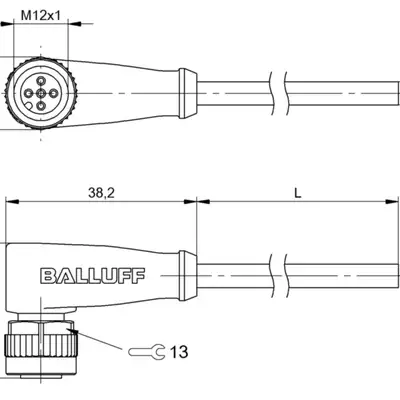 Разъем с кабелем Balluff BCC M425-0000-1A-001-PX0334-050