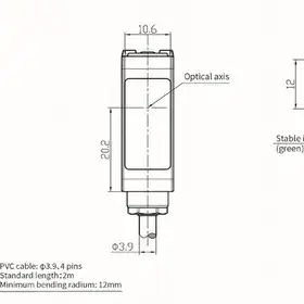 Оптический датчик LANBAO PSE-TM10DPBR