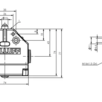 Одиночный выключатель Balluff BNS 819-FK-60-101-FE