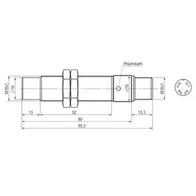 Индуктивный датчик ТЕКО ISBm WC48S8-31N-1,5-LZR14-1H-V