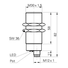 Емкостной датчик уровня Baumer CFAM 30N3600/S14