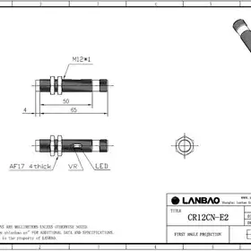 Емкостной датчик LANBAO CR12CN04DPC-E2