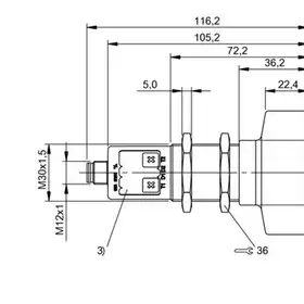 Ультразвуковой датчик Balluff BUS M30M1-PWX-60/600-S92K