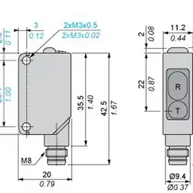 Оптический датчик Telemecanique XUM8ANCNM8