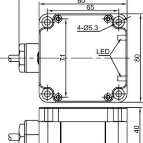 Индуктивный датчик LANBAO LE80XZSF40ENR-D