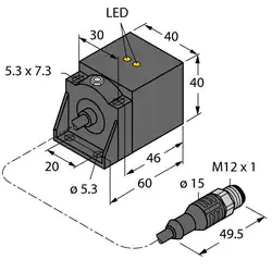 Индуктивный датчик TURCK BI20U-CA40-AP6X2-0.2-RS4/S1590/XOR