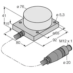 Индуктивный датчик TURCK NI40-CQ80/S1102 5M