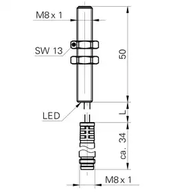 Индуктивный датчик Baumer IFRM 08P37A4/KS35L