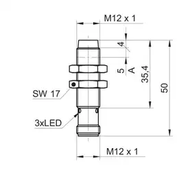 Индуктивный датчик Baumer IR12.P10S-N50.NO1Z.7BO