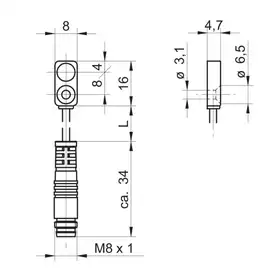 Индуктивный датчик расстояния Baumer IF08.D02S-F16.UA1Z.7WLV