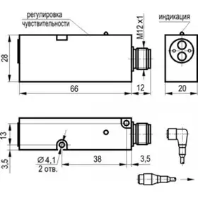 Оптический датчик ТЕКО OPR IC1P-43N-R1000-LZS4