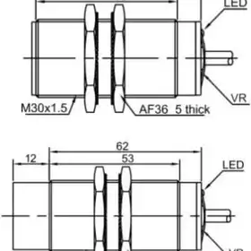 Индуктивный датчик LANBAO LR30XCF10DNCJ